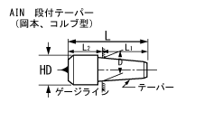 A1N 段付テーパー（岡本、コルブ型）