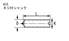 A1S　ネジ付シャンク